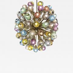 Late 20th Century Nickel Brass Sputnik Chandelier w Murano Art Glass Boules - 3889507