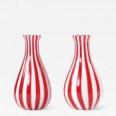 Late 20th Century Pair Murano Glass Vases Pieces - 1595023