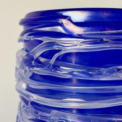 Late 20th Century Pair of Blu Murano Glass Table Lamps - 4744404