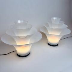 Late 20th Century Pair of Brass and Iridescent Murano Glass Table Lamps - 4498327