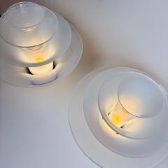 Late 20th Century Pair of Brass and Iridescent Murano Glass Table Lamps - 4498332