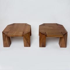 Late 20th Century Pair of Italian Squared Wooden Pedestals - 4618115