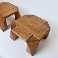 Late 20th Century Pair of Italian Squared Wooden Pedestals - 4618117