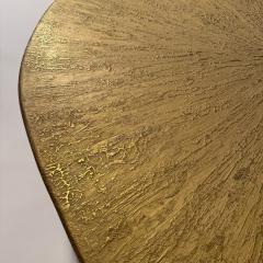 Late 20th Century Sculptural Roundish Brass Top and Blak Iron Coffee Table - 4380351