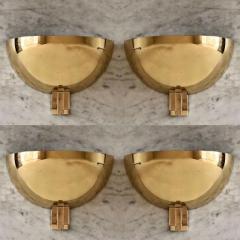 Late 20th Century Two Pairs of Space Age Gold Metal Transparent Lucite Sconces - 1631617