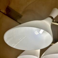 Late 20th Century White Murano Blown Glass Brass Large Round Chandelier - 3137803