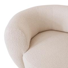 Late 20th Century Wool and Solid Wood Curved Sofa Italy - 2397614