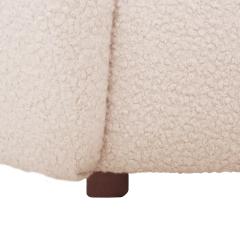 Late 20th Century Wool and Solid Wood Curved Sofa Italy - 2397615
