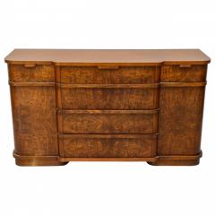Late Art Deco Flame Mahogany Sideboard or Buffet France - 4161737