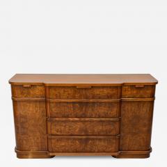 Late Art Deco Flame Mahogany Sideboard or Buffet France - 4166436