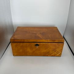 Late Biedermeier Box Birch Solid Wood Northern Germany circa 1840 - 4422352