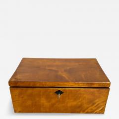 Late Biedermeier Box Birch Solid Wood Northern Germany circa 1840 - 4426416