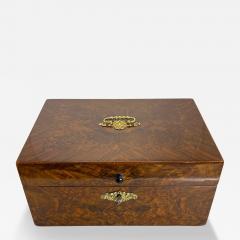 Late Biedermeier Box Walnut and Walnut Burl Austria circa 1850 - 4426414