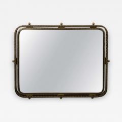 Late Deco Streamline Moderne French Bronze Mirror - 805352