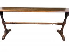 Late George III Oak Trestle Table - 4615030