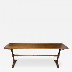 Late George III Oak Trestle Table - 4615478