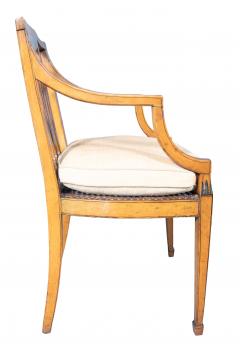 Late George III Satinwood And Painted Armchair - 4524384