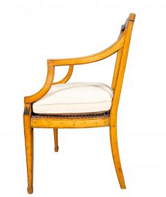 Late George III Satinwood And Painted Armchair - 4524388