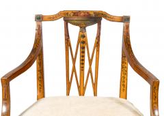 Late George III Satinwood And Painted Armchair - 4524412