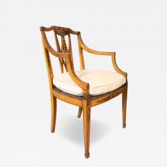 Late George III Satinwood And Painted Armchair - 4526946