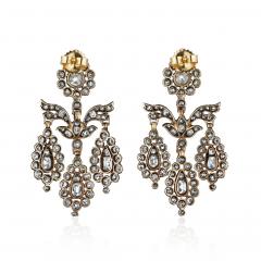 Late Georgian Girandole Diamond Earrings - 4780170