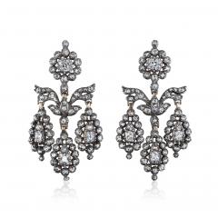 Late Georgian Girandole Diamond Earrings - 4789759