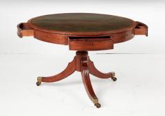 Late Georgian Reeded Leg Drum Table - 3727638