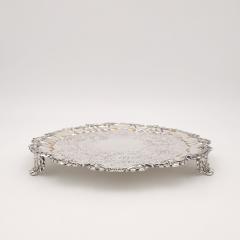 Late Georgian Sheffield Plate Footed Salver England circa 1830 - 3700979