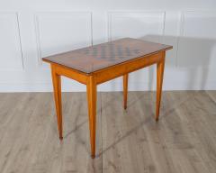 Late Gustavian Cherry and Nutwood Game Table with Checkerboard and Backgammon - 4282321