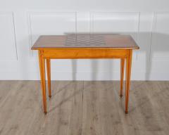 Late Gustavian Cherry and Nutwood Game Table with Checkerboard and Backgammon - 4282333
