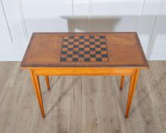 Late Gustavian Cherry and Nutwood Game Table with Checkerboard and Backgammon - 4282344
