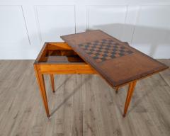 Late Gustavian Cherry and Nutwood Game Table with Checkerboard and Backgammon - 4282407