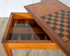 Late Gustavian Cherry and Nutwood Game Table with Checkerboard and Backgammon - 4282419