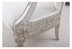 Late Gustavian Style Swedish Barrel Back Sofa Bench In Original Paint - 2673464