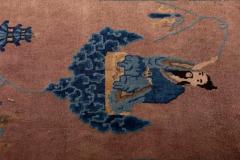 Late Ming c a Antique Carpet with emperor on clouds - 3690783