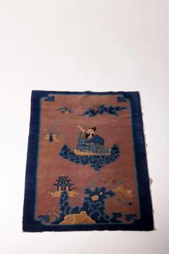 Late Ming c a Antique Carpet with emperor on clouds - 3690791