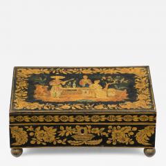 Late Regency Chinoiserie Penwork Box Circa 1830 - 118634