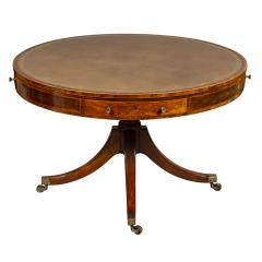 Late Regency Mahogany and Rosewood Drum Table - 3739412