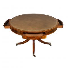 Late Regency Mahogany and Rosewood Drum Table - 3739413