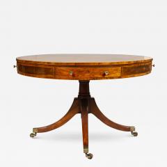 Late Regency Mahogany and Rosewood Drum Table - 3745836