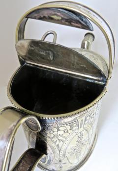 Late Victorian English Silver Plated Diminutive Watering Can Circa 1895 - 3913276