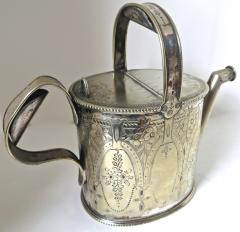 Late Victorian English Silver Plated Diminutive Watering Can Circa 1895 - 3913277