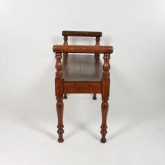 Late Victorian Mahogany Window Bench with Raised Arms English Circa 1890 - 3709964