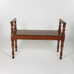 Late Victorian Mahogany Window Bench with Raised Arms English Circa 1890 - 3709966