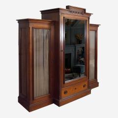 Late Victorian Walnut Armoire Wardrobe - 2927244