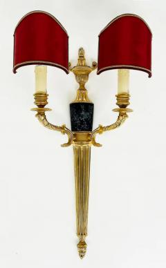 Laudarte SLR Gilt Bronze Wall Sconces with Marble Insets Pair of Tania AP 2L - 3918679