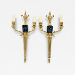 Laudarte SLR Gilt Bronze Wall Sconces with Marble Insets Pair of Tania AP 2L - 3922898