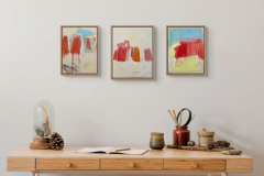 Laura Basterra Sanz Community Triptych Abstract painting 2022 - 3686637