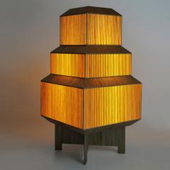 Laura Portarrieu PALEA PL01 Straw marquetry floor lamp - 1304973