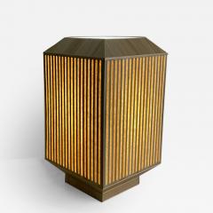 Laura Portarrieu PALEA PL04 Straw marquetry table lamp - 2378789